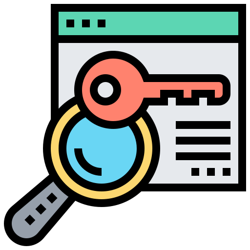 keyword research icon for web design and seo